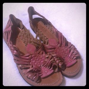 Bed Stu pink slip on sandals